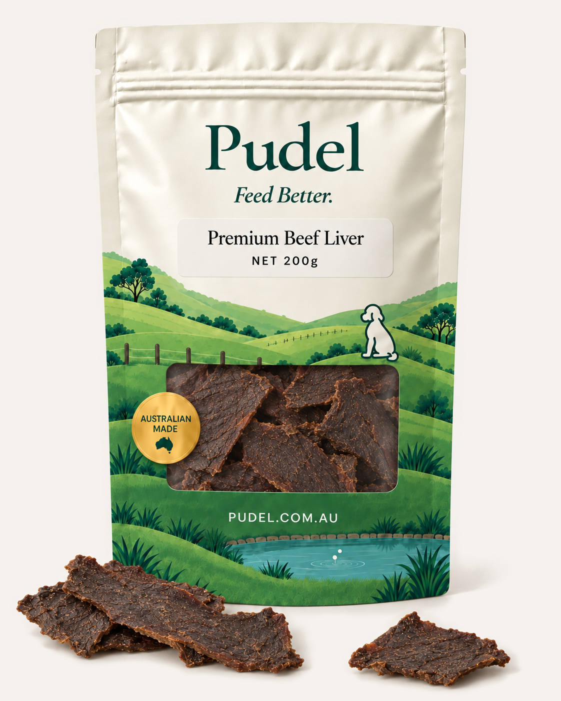 Pudel Beef Liver NET 200g – front package