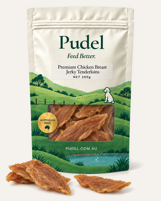 Pudel Chicken Breast Jerky Tenderloins NET 200g – front package