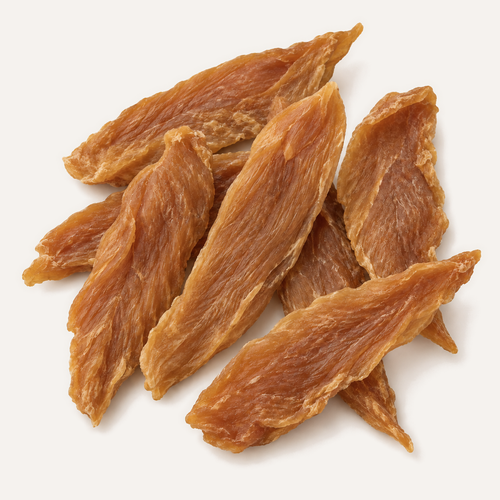 Pudel Chicken Breast Jerky Tenderloins dog treats – product close-up