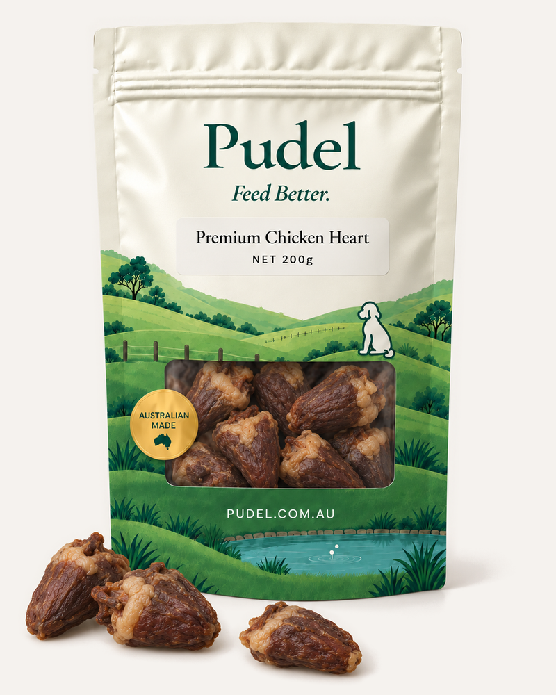 Pudel Chicken Heart NET 200g – front package
