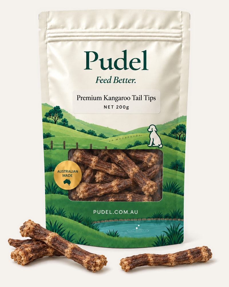 Pudel Kangaroo Tail Tips NET 200g – front package
